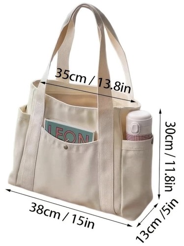 Women canvas multi pocket - canvas, multi-pocket