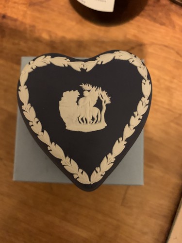 Wedgwood blue jasperware heart - wedgwood,
