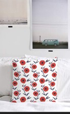 Red White Blue Poppy print