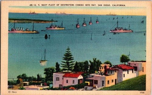 Vtg postcard navy fleet - vtg,
