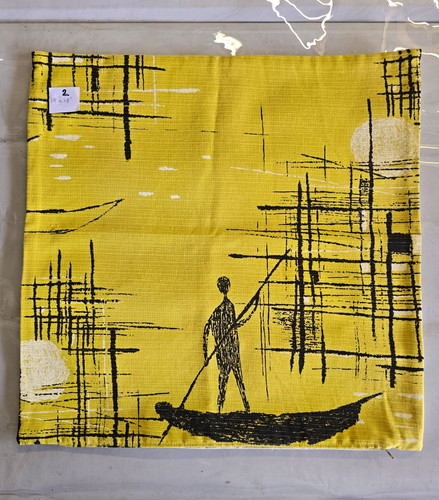 Handmade fabric yellow - 50's,