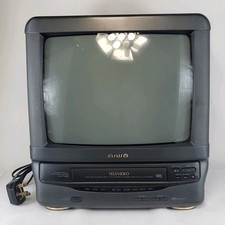 Aiwa 14" CRT TV VX-T1410K VHS Video Combi Retro Gaming Colour RCA Composite