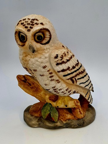 Snowy owl ceramic figurine - snowy,