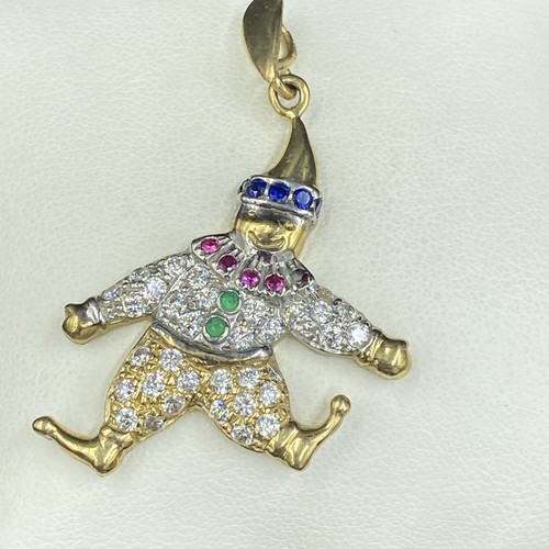 9ct gold clown - 9ct, pendant