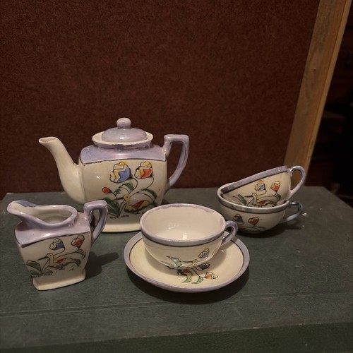 Japanese lusterware tea set - japanese,
