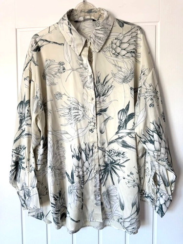 Zara cream grey botanical - cream,
