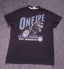 Vintage Onfire t shirt. LTD ED 405 Made. Speedway Theme. Black, Medium speedway.
