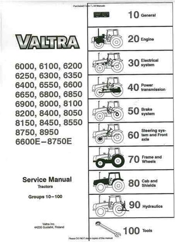 Valtra tractor 6900 8000 8100 - tractor,