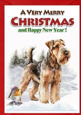 Airedale Terrier Dog A6 (4" x