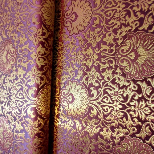 Ornamental brocade fabric - brocade,