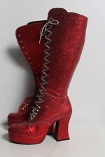 Vintage Fancy Dress Glam Rock Boots Heels Shoes Bowie - Size 5 READ