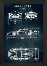 No128 Maserati MC12 Framed