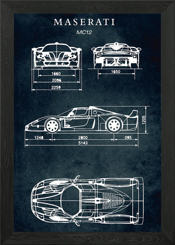 No128 maserati mc12 framed - no128,