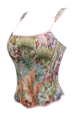Floral corset top strappy - floral,