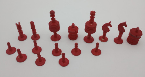 Antique bone carved chess - carved,
