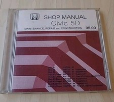 Genuine Honda Civic 5 Door 1995 - 1999 Workshop Manual (Civic VTI MB6 etc)