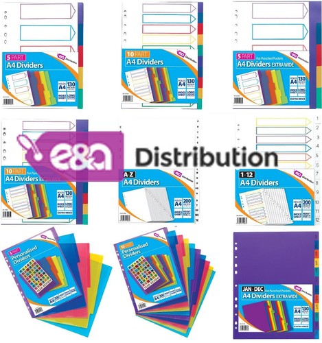 File dividers plastic - a4,