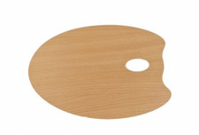 MABEF - OVAL WOODEN PALETTE 35 x 45 cm  (Apx.14x18in)  3.7mm Thick FREE POSTAGE