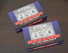 PAIR OF TDK FE90 Blank Audio