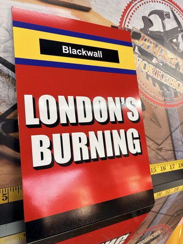 London burning sign - burning,