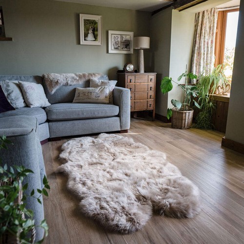 Nude sheepskin rug - sheepskin,