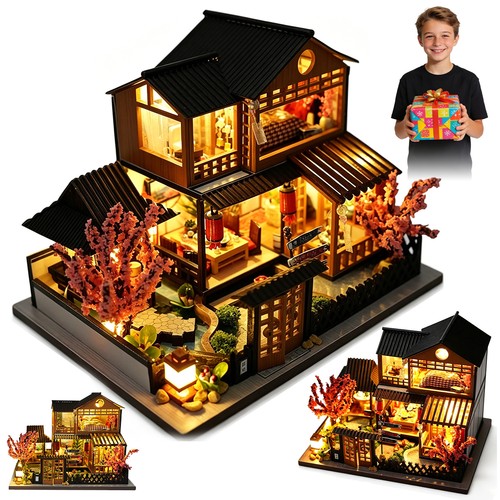 Miniature wooden dollhouse - miniature,