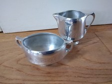 Vintage Picquot Ware Cream Jug & Sugar Bowl Set Made in England