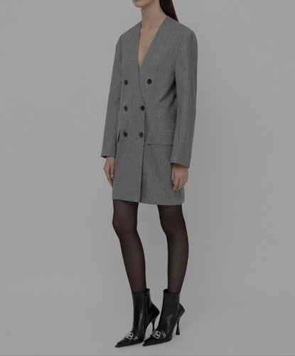Balenciaga collarless plaid - collarless,