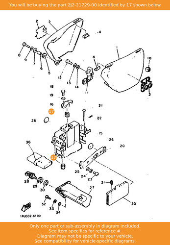 Yamaha damper side cover - damper,,