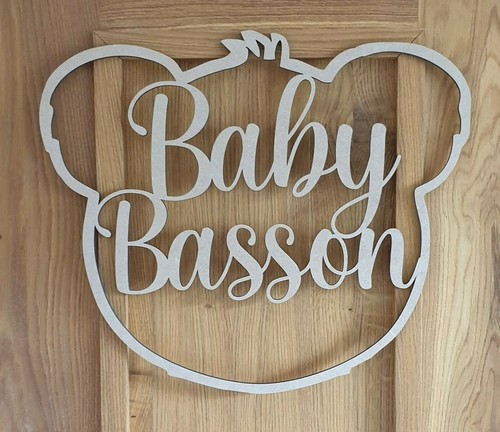 Personalised wooden bear head - ,
