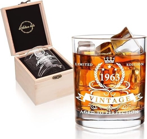 Birthday 1963 whiskey glass - whiskey,
