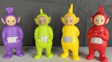 Teletubbies Bundle Of All 4 Lala Dipsy Tinky Winky Po 5 Inch Plastic Figures