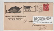 #319 Oval dplx Kansas City MO Westport Sta advt Lansing Wheelbarrow Co (b409)