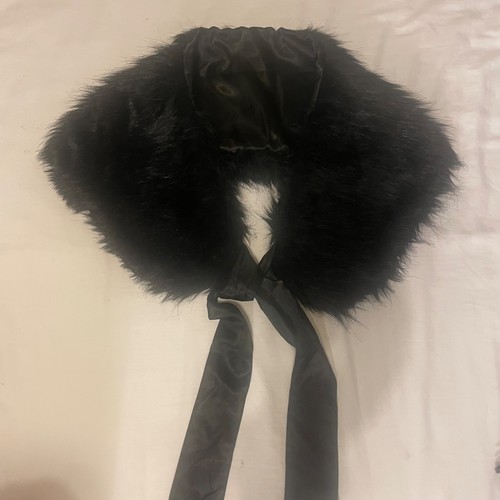Vintage faux fur black - faux, stole