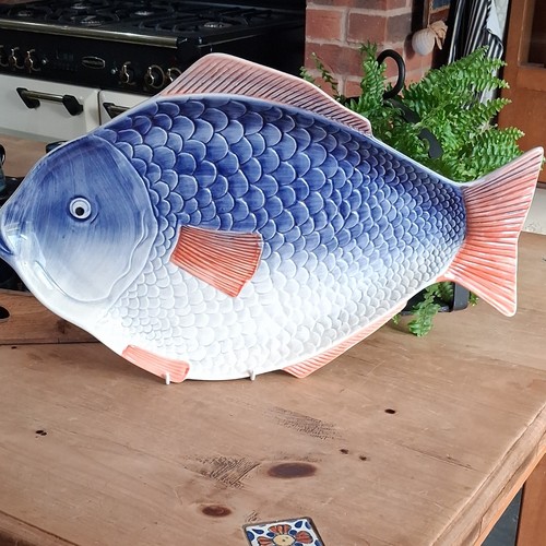 Ceramic fish shaped - fish-shaped, platter