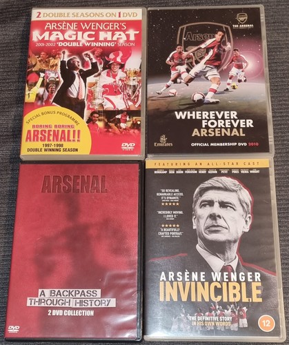 Arsenal football dvd s - 4x,