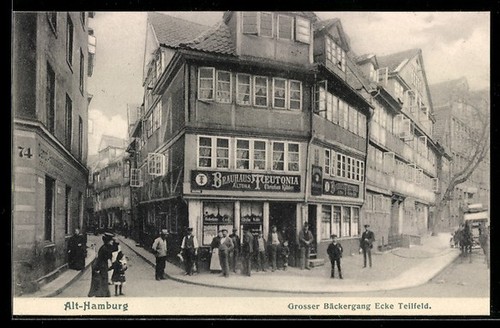Alt hamburg gaststätte - ak,