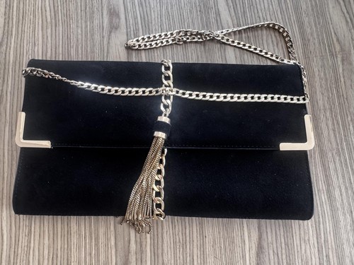 Dune black evening clutch bag - black,