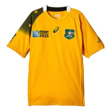 ASICS Australia Wallabies RWC2015 Kids Home Rugby Shirt // RRP £45