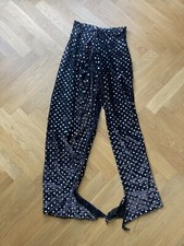 Bill Gibb rare vintage Silver Sequinned Black Trousers Size 12 