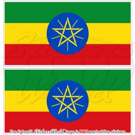 Ethiopia ethiopian flag 110mm - ethiopia,