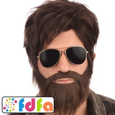 Rubies Hangover Wig + Beard Stag Do Night Adults Mens Fancy Dress