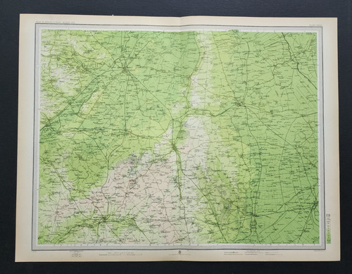 Antique 1903 bartholomew map - antique,