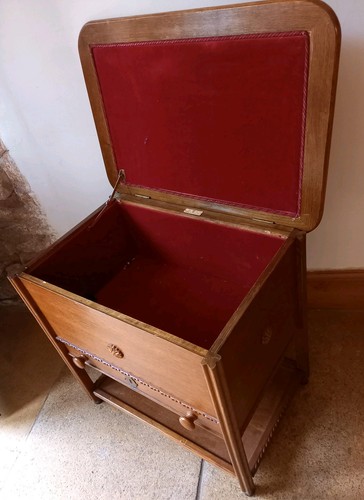 Vintage oak craft box sewing - vintage,
