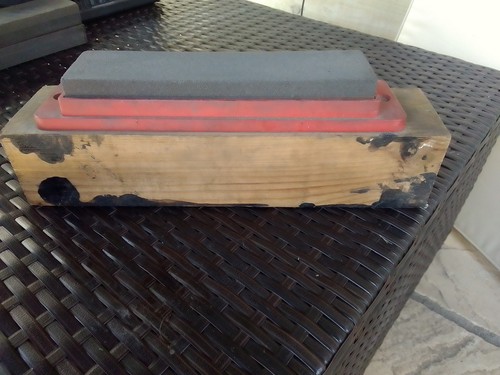 Vintage oil stone sharpening - ,