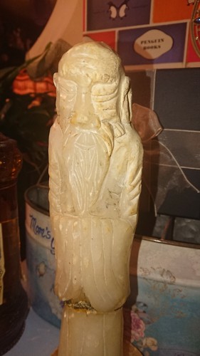 Vintage hand carved soap stone - carved,