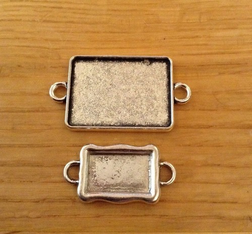 Silver metal tea tray - silver,