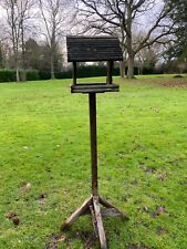 NEEDS REPAIRWooden Bird House Table Wood Freestanding Large Tall Handmade Feeder