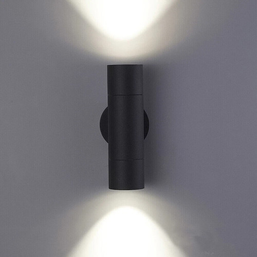 Black down wall light gu10 - black,