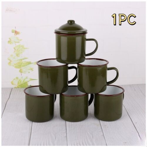 Armygreen enamel mug - armygreen, vintage